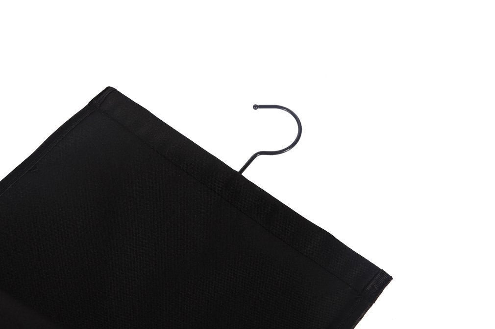 Heavy-Duty Hanging Handbag Organizer w/ 11 Pockets (2PK Black & Gray)