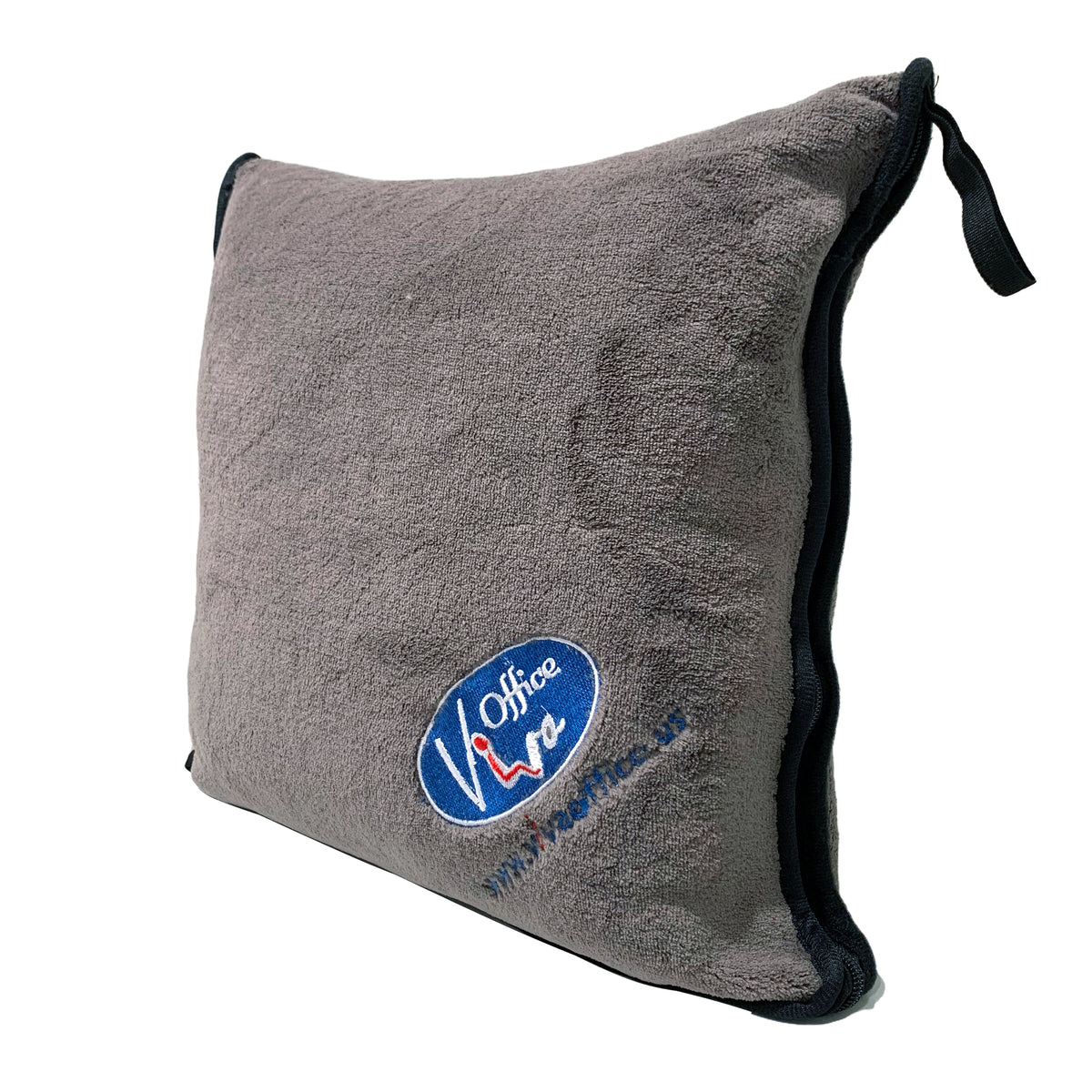 Viva Office US Travel Blanket and Pillow - Premium Plush Soft 2 in 1 Airplane Blanket with Soft Zip Bag Pillowcase