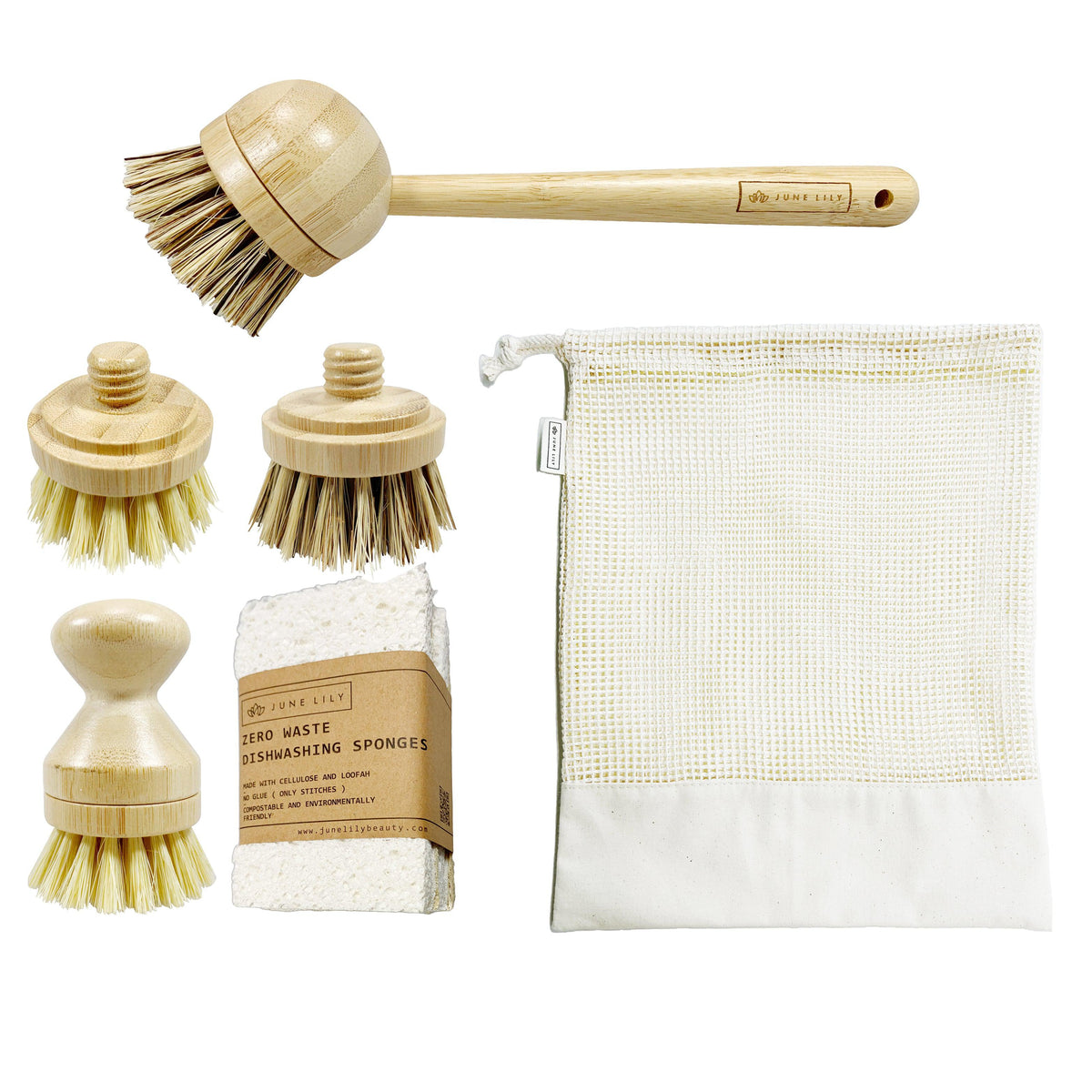 Zero Waste Bundle Eco Products - 6 Pieces Cleaning Products Eco-Friendly