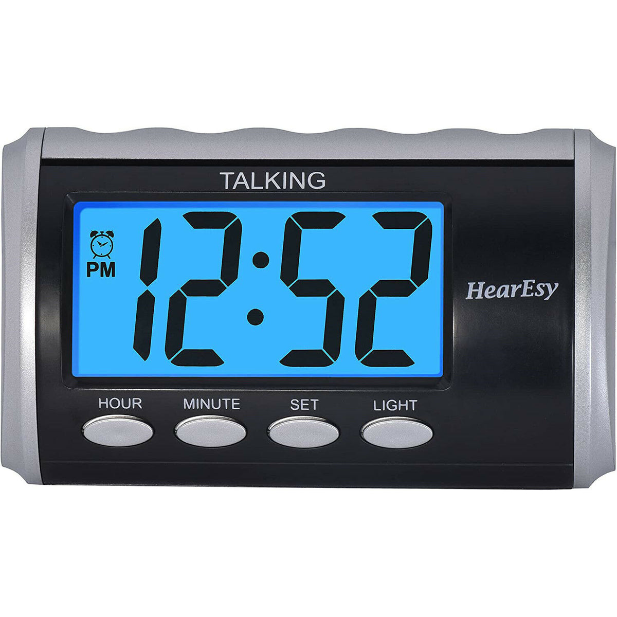 HearEsy Talking Alarm Clock for Visually Impaired Large Numbers Desk Clock for Senior