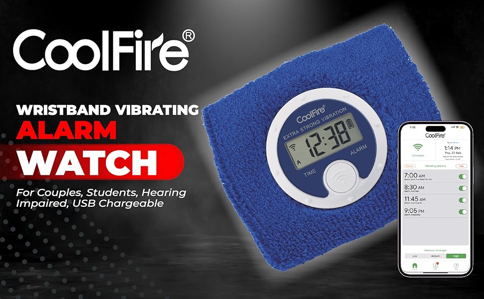 Wristband Extra Strong Vibrating Alarm Clock Sweatband, Silent Wake Yo JUNELILYBEAUTY Wristband Extra Strong Vibrating Alarm Clock Sweatband, Silent Wake Yo JUNELILYBEAUTY