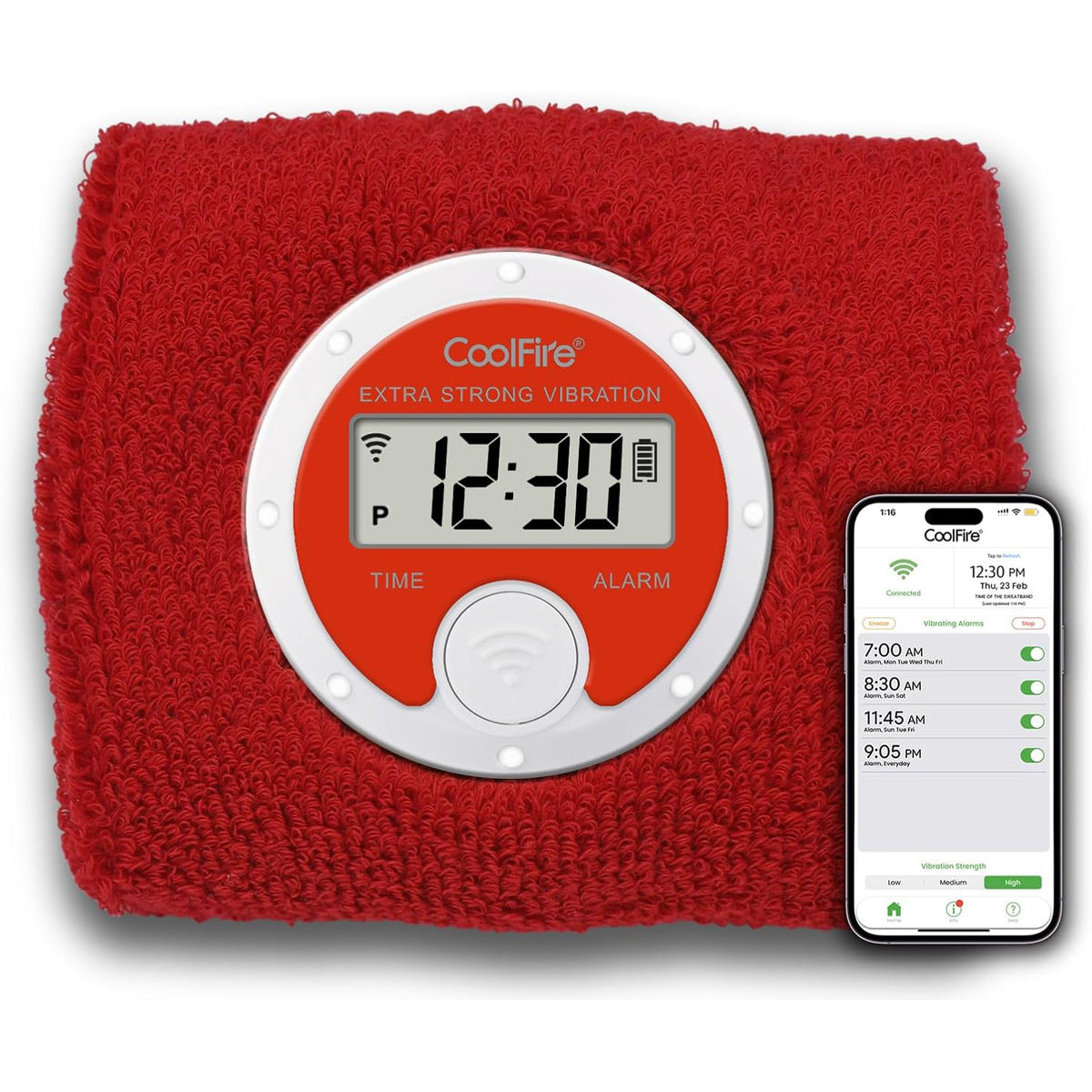 Wristband Extra Strong Vibrating Alarm Clock Sweatband, Silent Wake Yo JUNELILYBEAUTY Wristband Extra Strong Vibrating Alarm Clock Sweatband, Silent Wake Yo JUNELILYBEAUTY