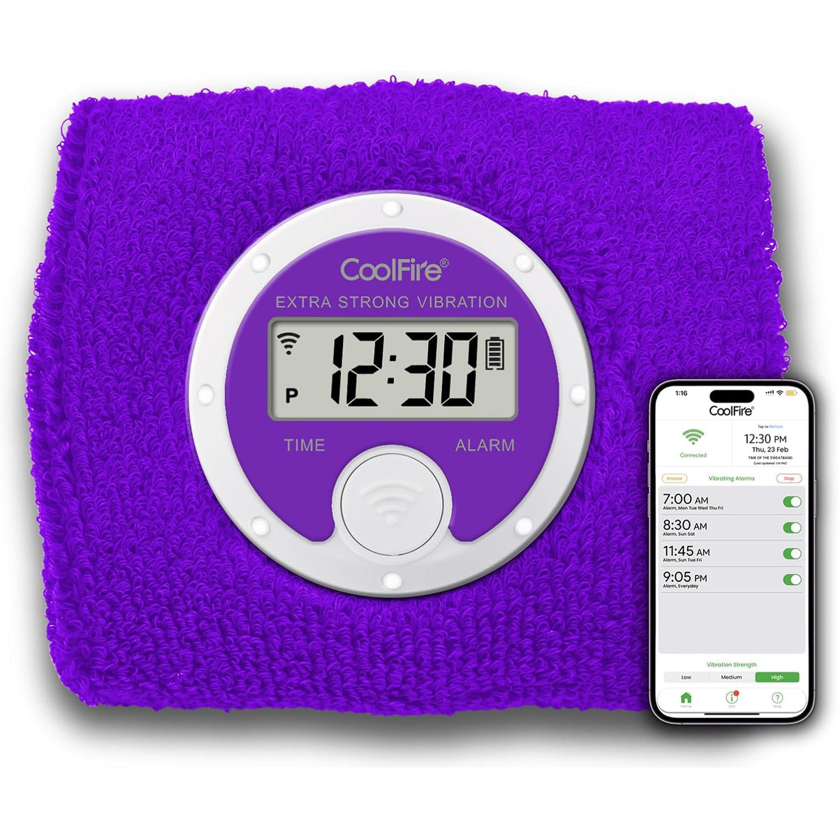 Wristband Extra Strong Vibrating Alarm Clock Sweatband, Silent Wake Yo JUNELILYBEAUTY Wristband Extra Strong Vibrating Alarm Clock Sweatband, Silent Wake Yo JUNELILYBEAUTY
