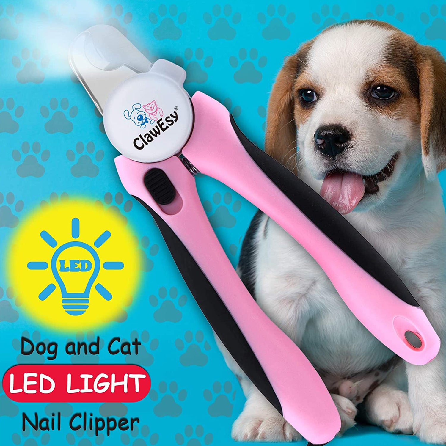 Light up dog best sale clippers
