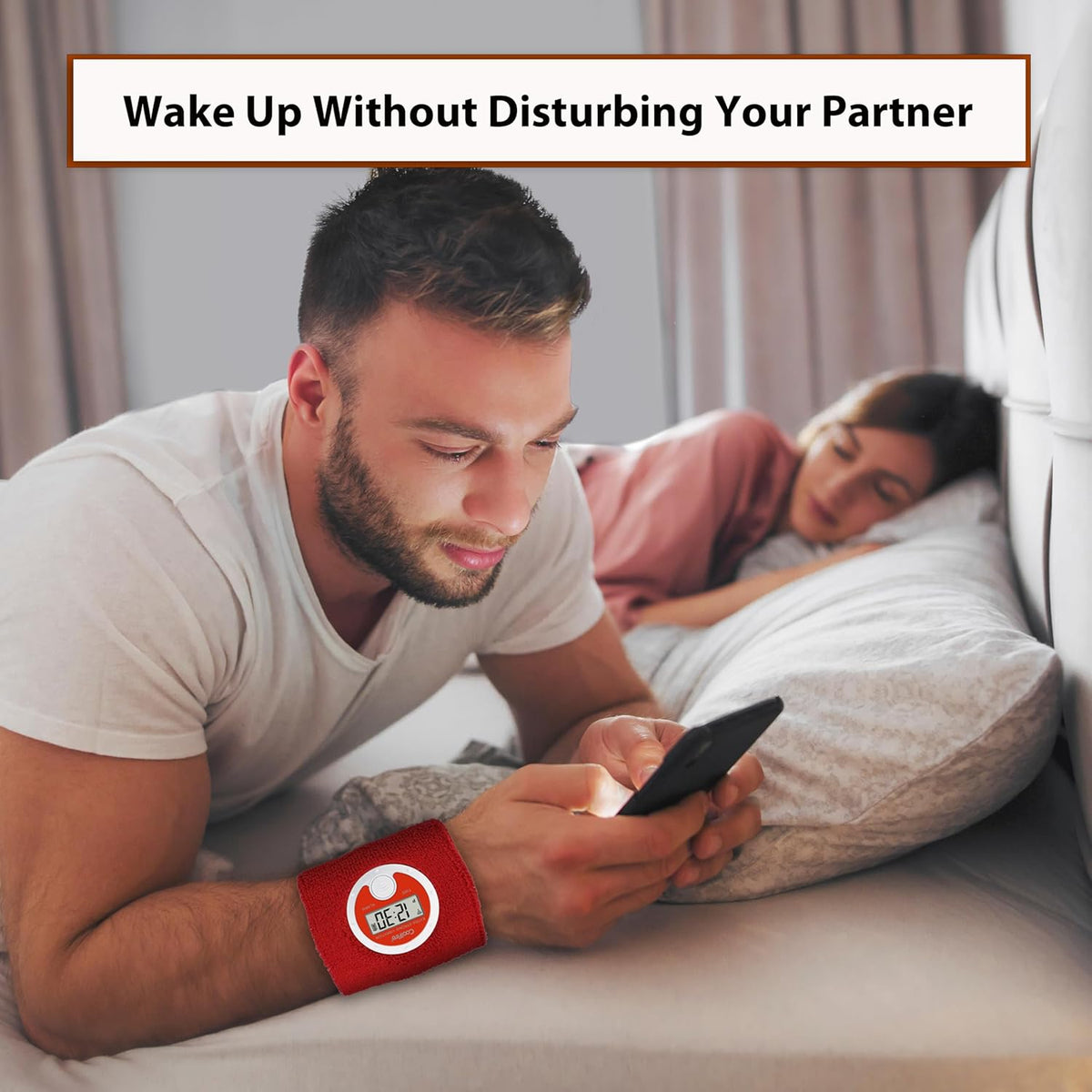 Wristband Extra Strong Vibrating Alarm Clock Sweatband, Silent Wake Yo JUNELILYBEAUTY Wristband Extra Strong Vibrating Alarm Clock Sweatband, Silent Wake Yo JUNELILYBEAUTY