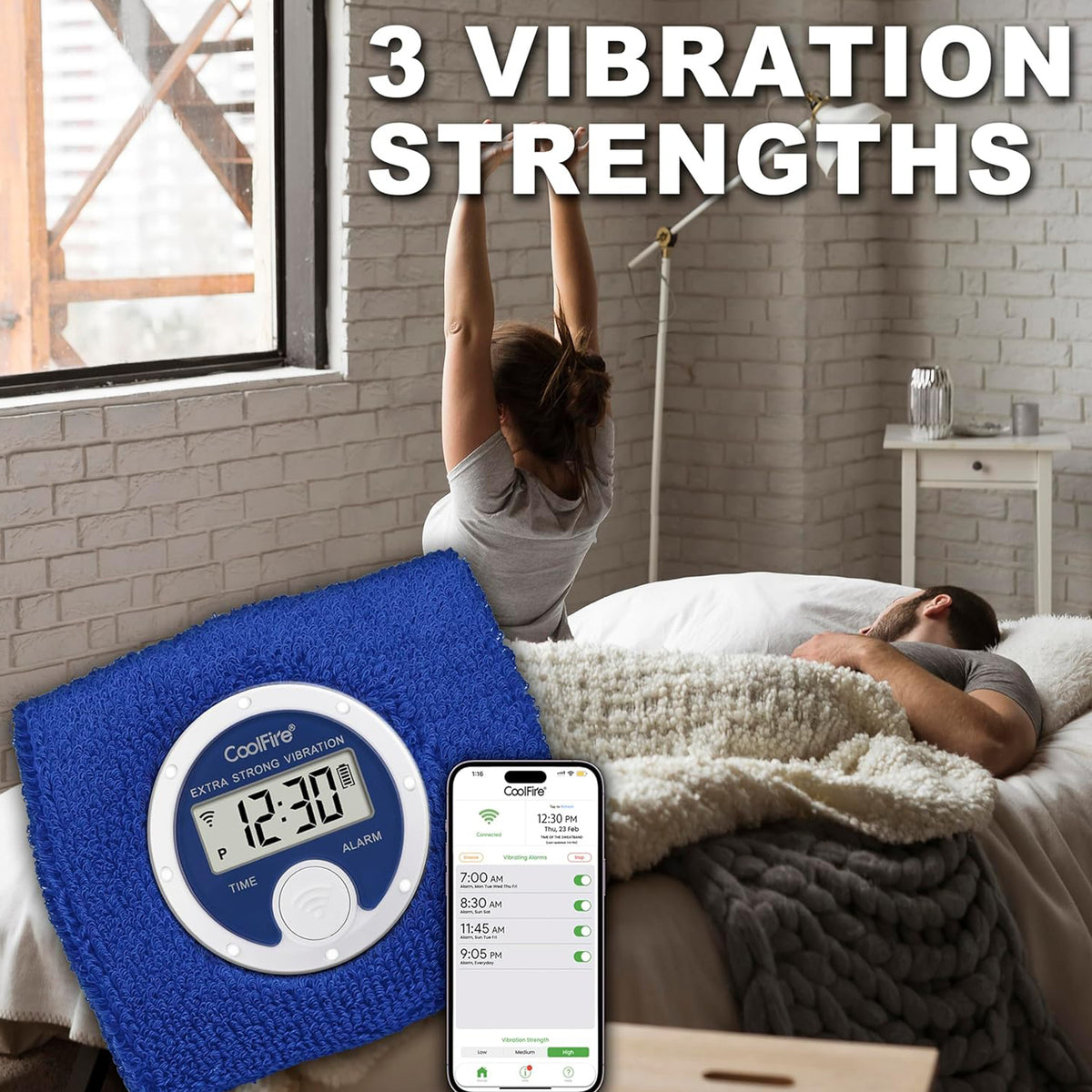 Wristband Extra Strong Vibrating Alarm Clock Sweatband, Silent Wake Yo JUNELILYBEAUTY Wristband Extra Strong Vibrating Alarm Clock Sweatband, Silent Wake Yo JUNELILYBEAUTY