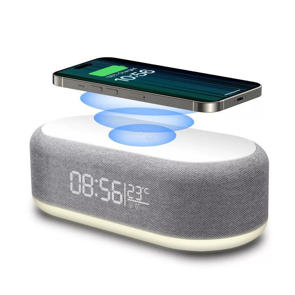 4 in 1 Multi-Function Alarm Clock Display Wireless Charging for Smartp ...