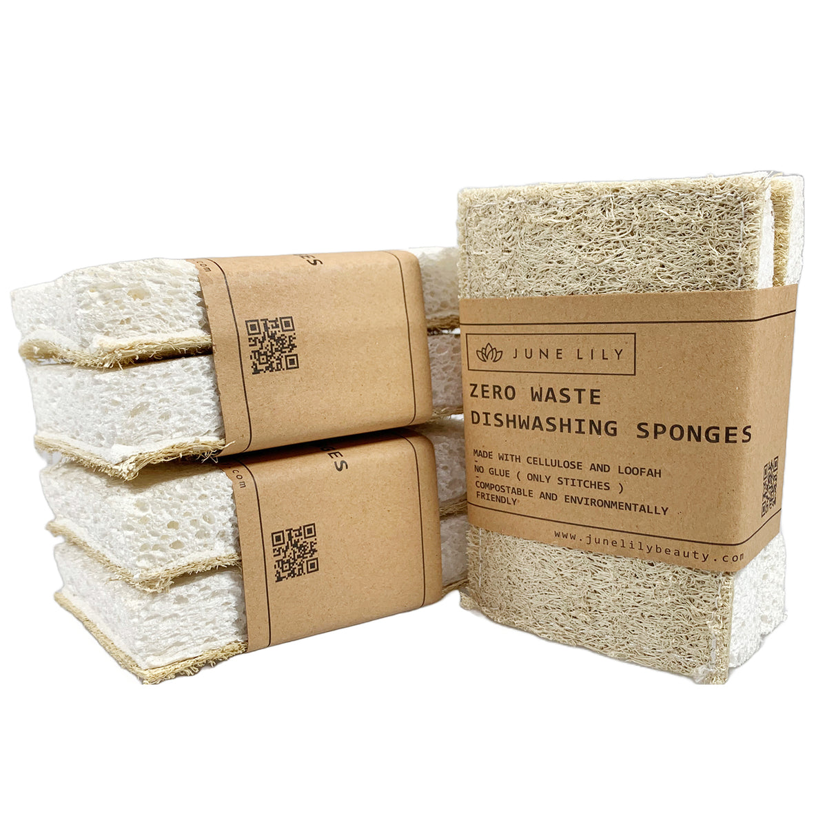 Natural Kitchen Sponge Eco Friendly Non-Scratch Scrub Sponge Sisal Scrubber with Compostable Dish Sponges for Kitchen Cleaning Dish Washing