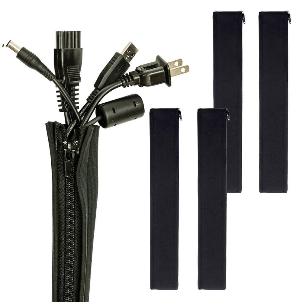 Cable Management Sleeve for TV Computer Home Entertainment 19-20" (4PC)