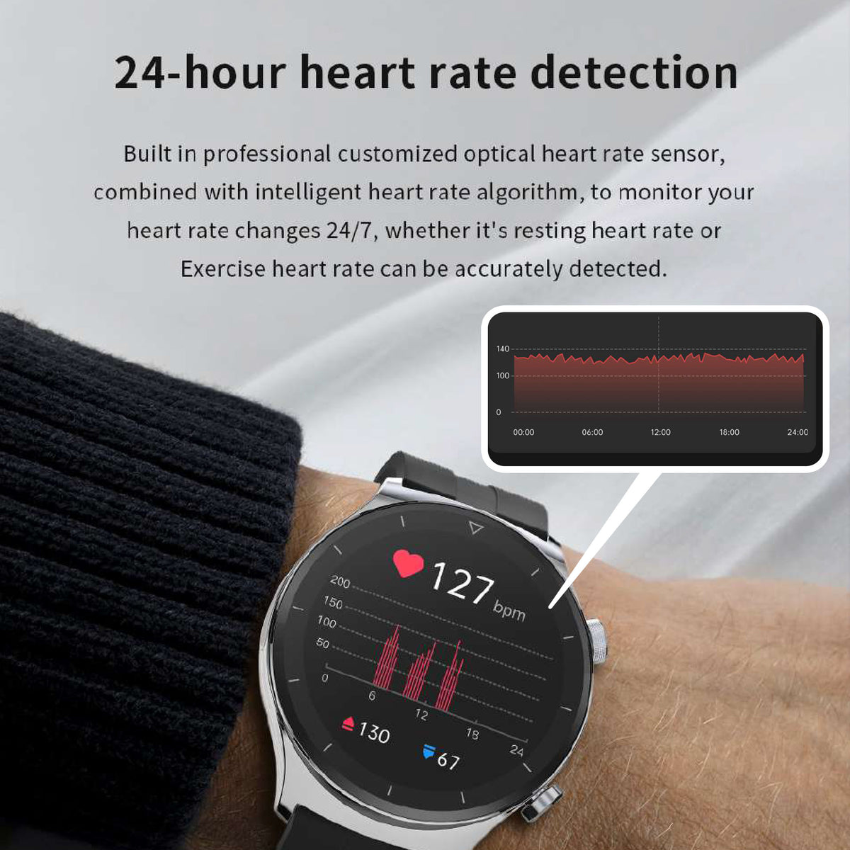 G5 Blood Pressure Smartwatch - Health Sleep Monitoring Life Assistant - FDA Approved