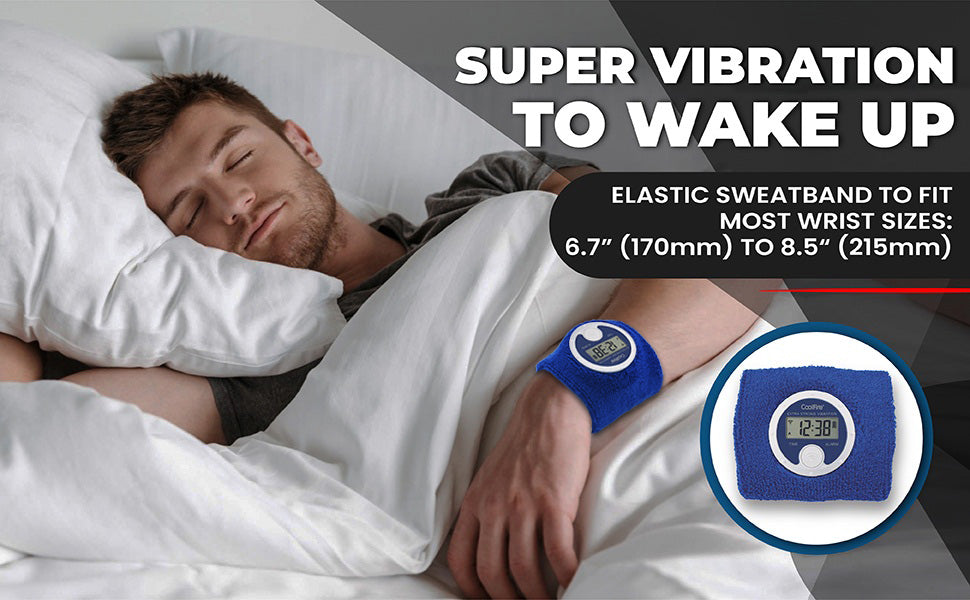 Wristband Extra Strong Vibrating Alarm Clock Sweatband, Silent Wake Yo JUNELILYBEAUTY Wristband Extra Strong Vibrating Alarm Clock Sweatband, Silent Wake Yo JUNELILYBEAUTY