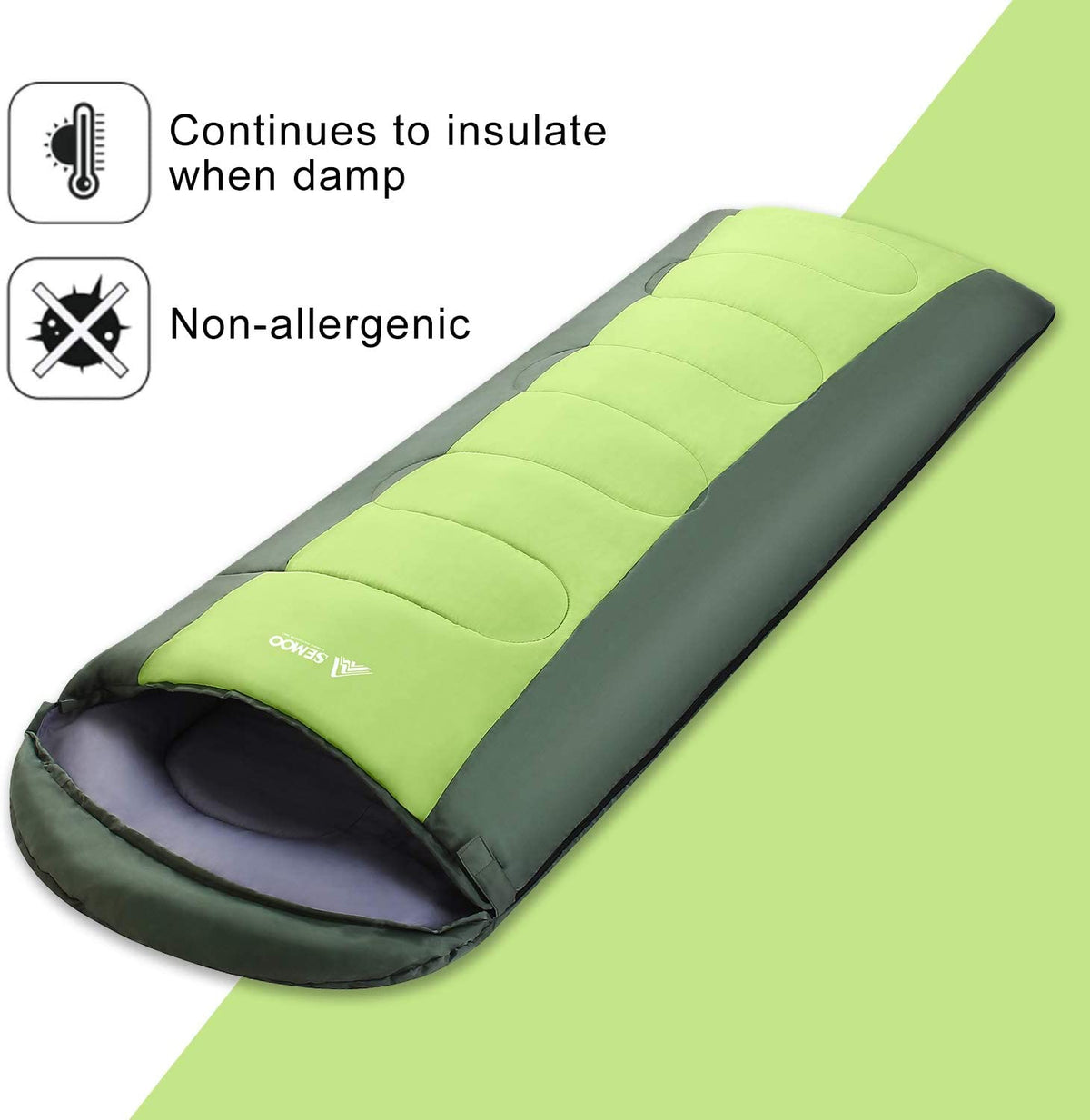 SEMOO Sleeping Bag Portable Shell Compression Sack for Backpacking Camping Traveling