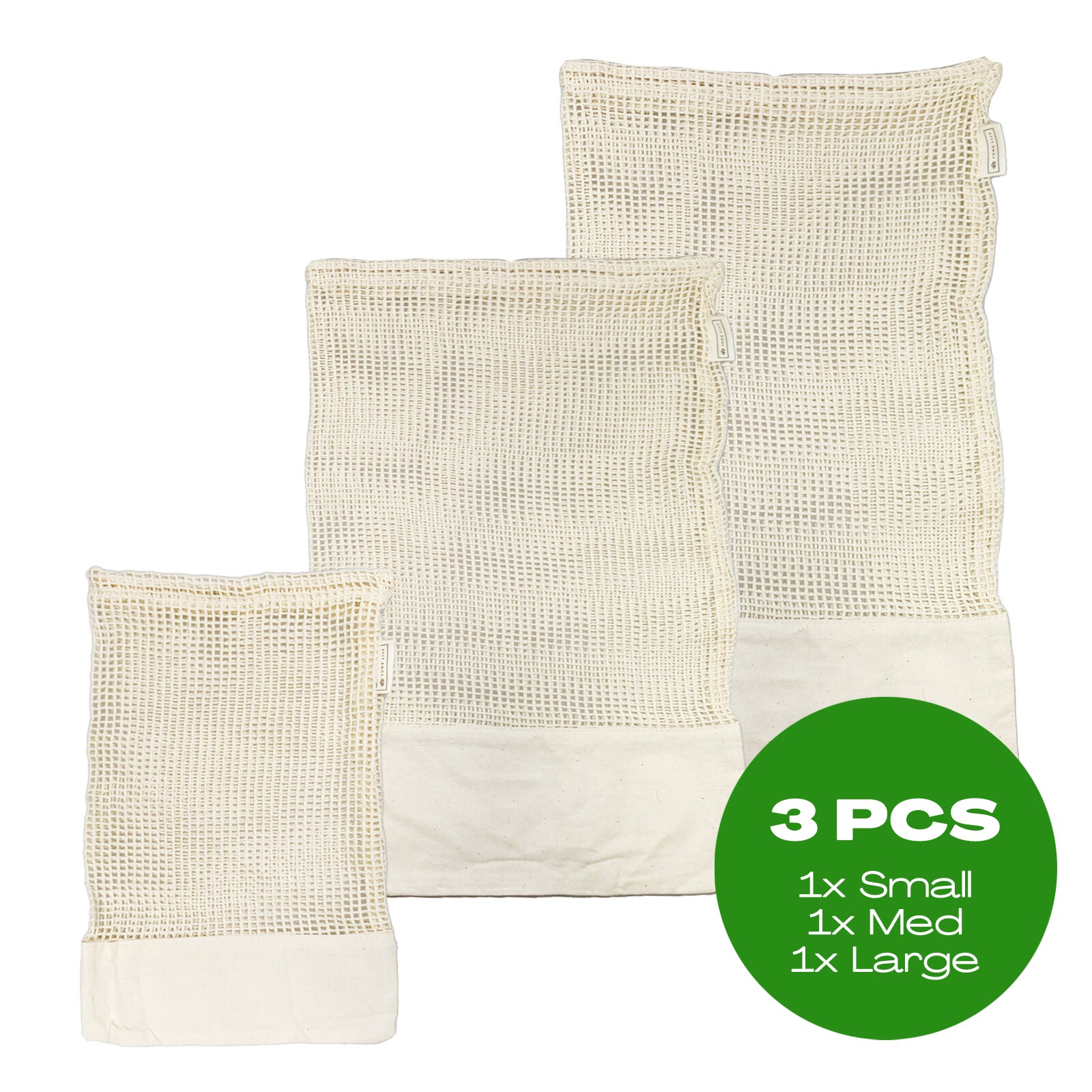 Reusable Vegan Organic Cotton Produce Bags for Grocery Shopping Mesh Produce Bags
