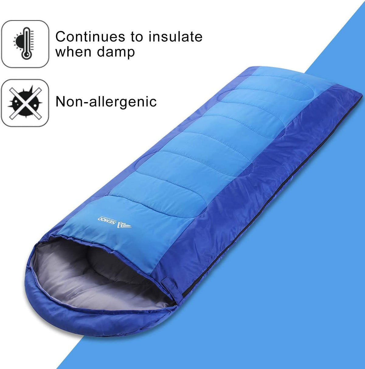 SEMOO Sleeping Bag Portable Shell Compression Sack for Backpacking Camping Traveling