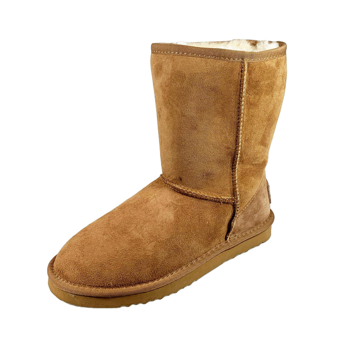 UOO Winter Boots with Fur Lining, Camel, Size US 7 Wide