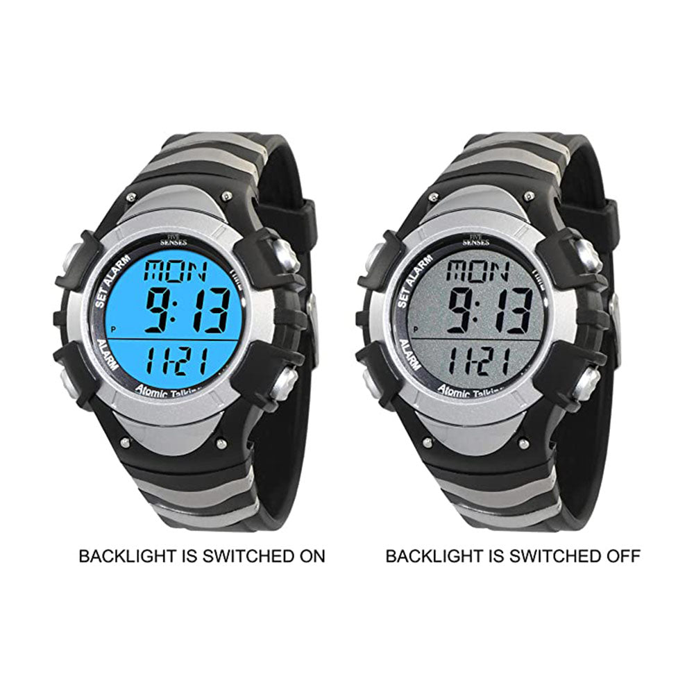Atomic English Talking Watch for Seniors Men and Women Talking with Day-Date Loud Alarm Clock Visually Impaired
