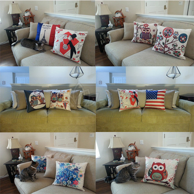 Stylish 18" x 18" Decorative Accented Throw Pillow Case Covers Home Sofa