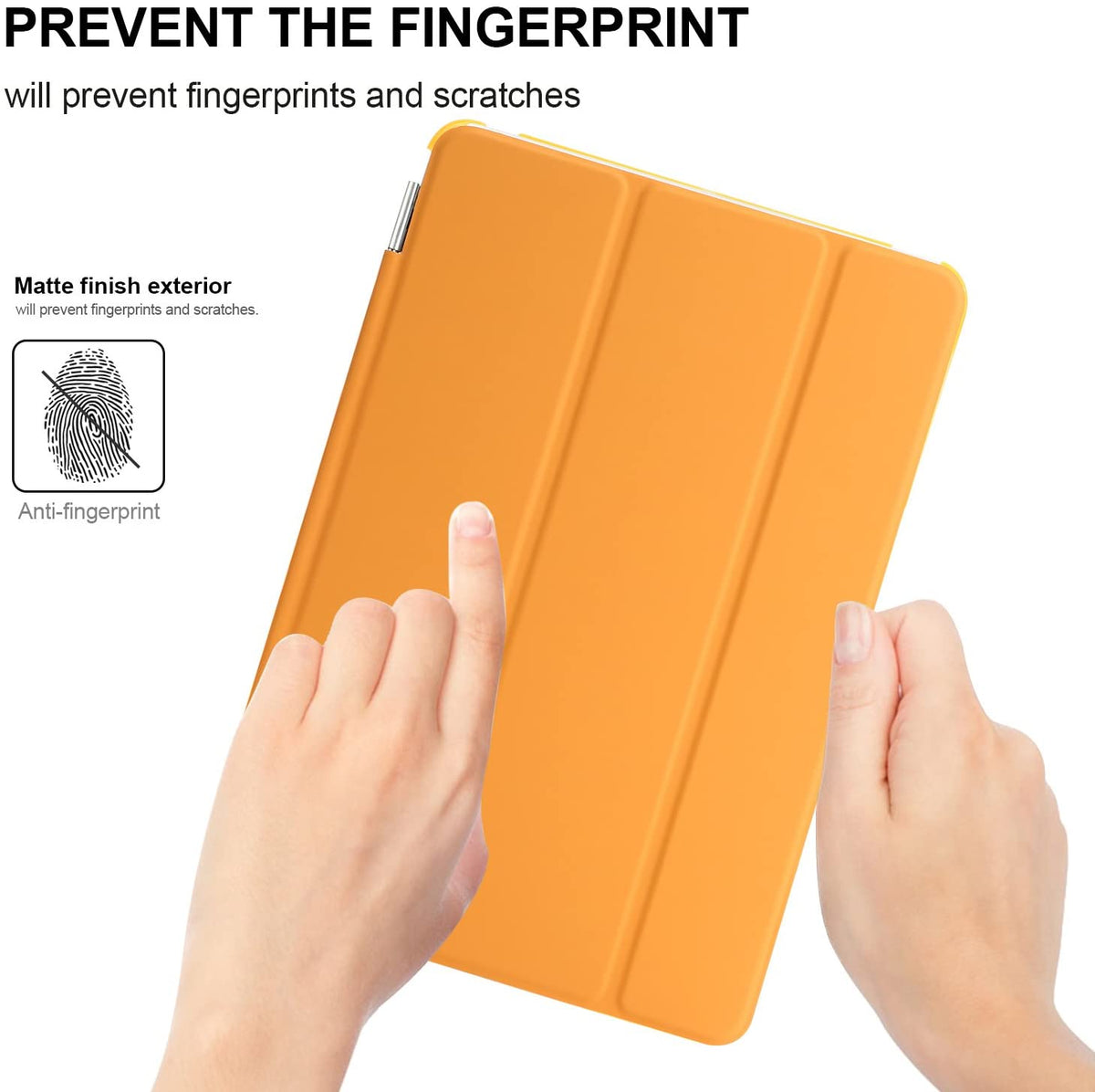 Ultra Thin Magnetic Smart Cover (Wake/Sleep Function) & Clear Back Case for iPad Mini 2 / Mini 3 with Retina Display (Orange PT3107)