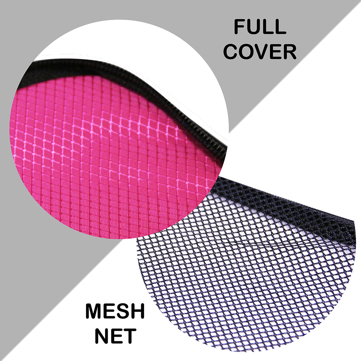 Travel Packing Cube Mesh & Covered Bags - PACK of 4 (Hot Pink)