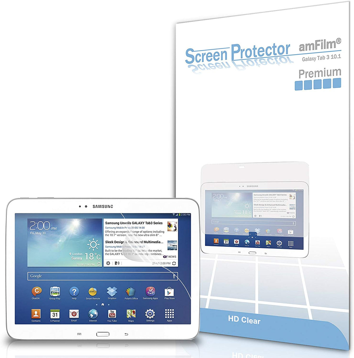 Premium HD Clear Screen Protector for Samsung Galaxy Tab 3 10.1 (2PC)