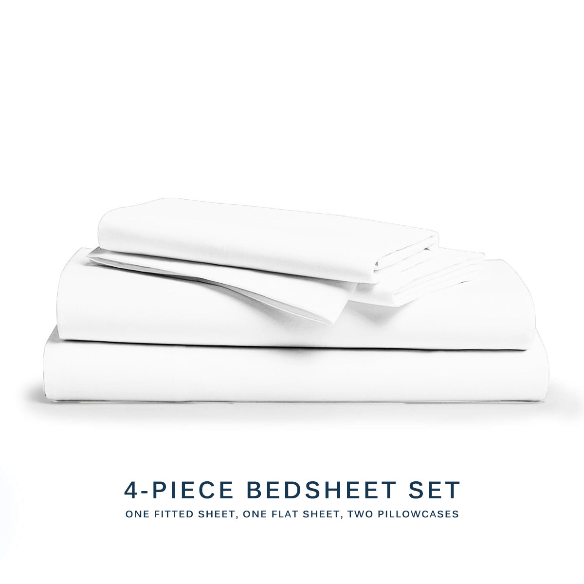 Mali Dreaming Casa Microfiber Bed Sheet 4-PC Size Bedding Set (Light Gray/White)