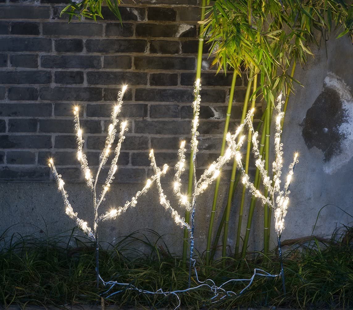 26" Tall LED Light Branches w/ 60+ Warm White Bulbs (In/Outdoor Use)