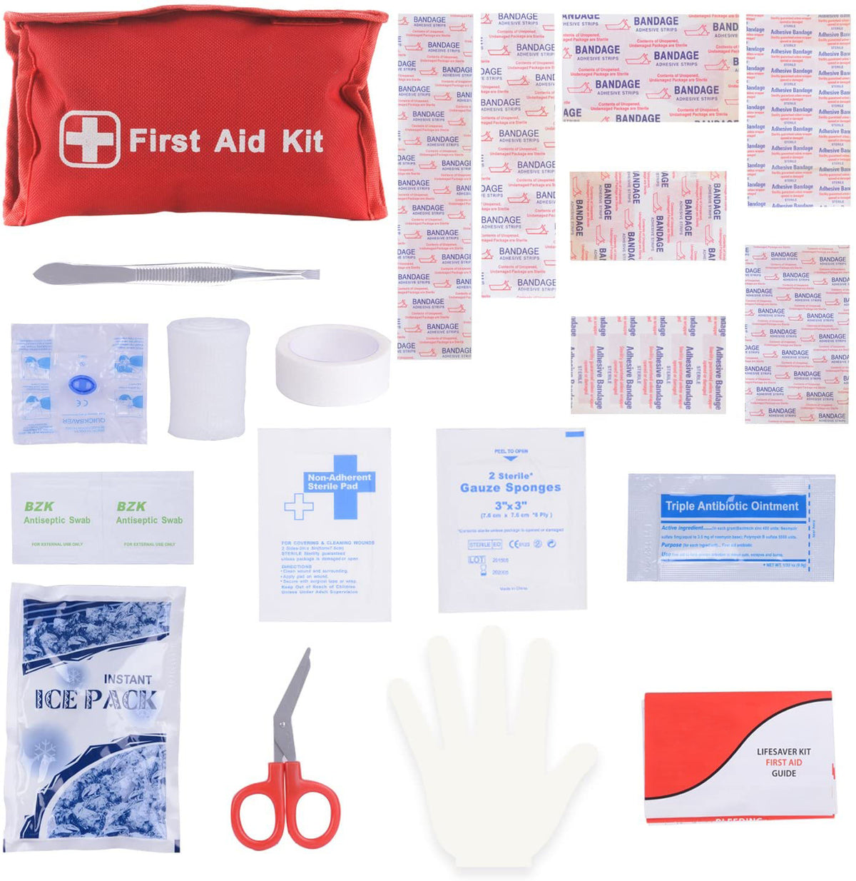 Mini First Aid Emergency Kit 95 PC for Home, Hiking, Travel & Outdoors