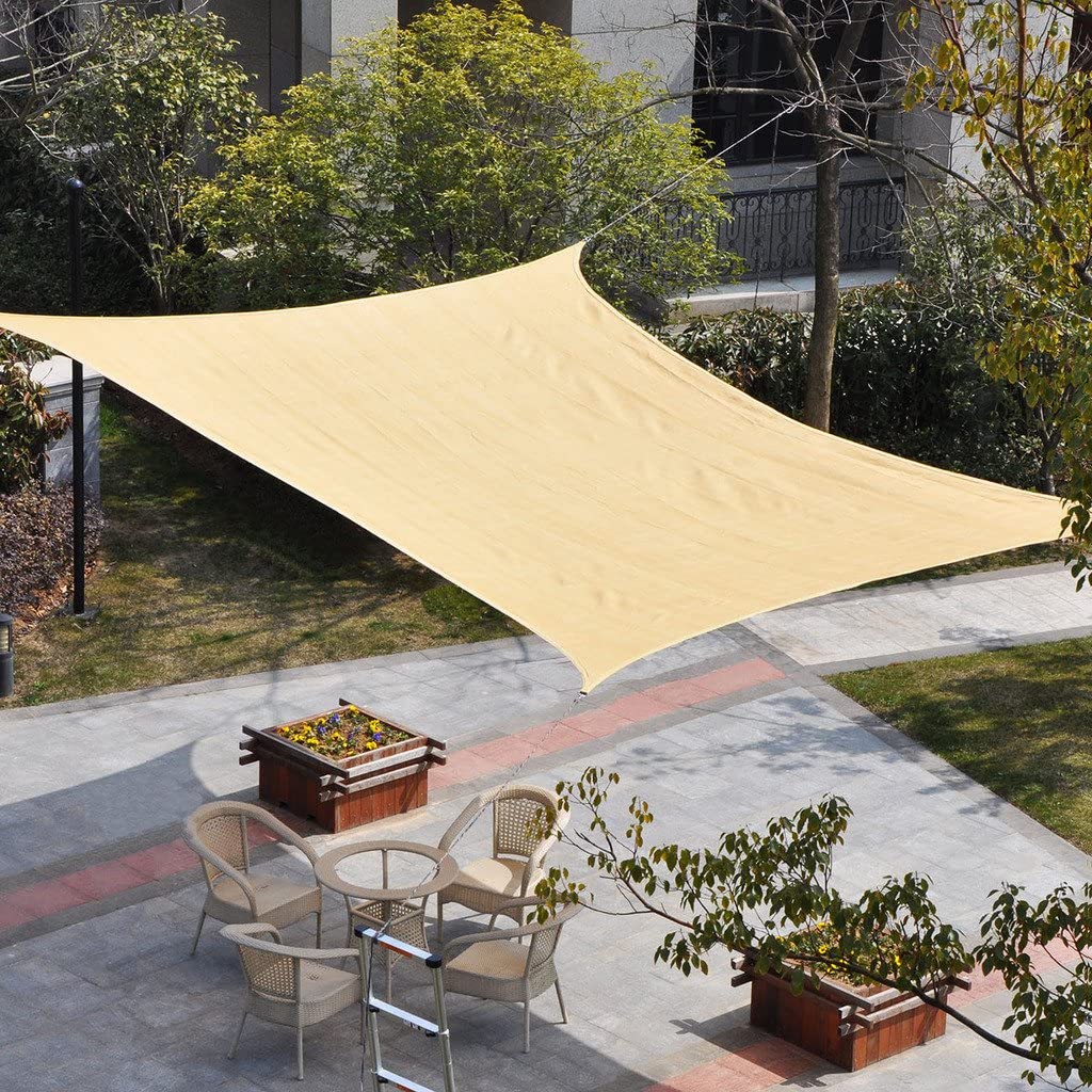 Sun Shade Sail for UV Ray Protection - Square with Hardware Kit