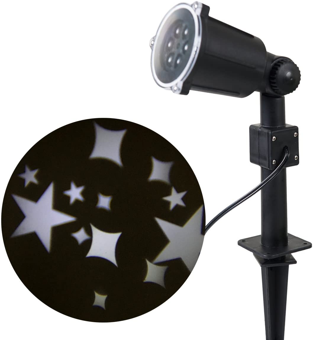 LED Light Projection for Indoors/Outdoors (Christmas, Kaleidoscope, White Star, Snowflake, Dual Mode)
