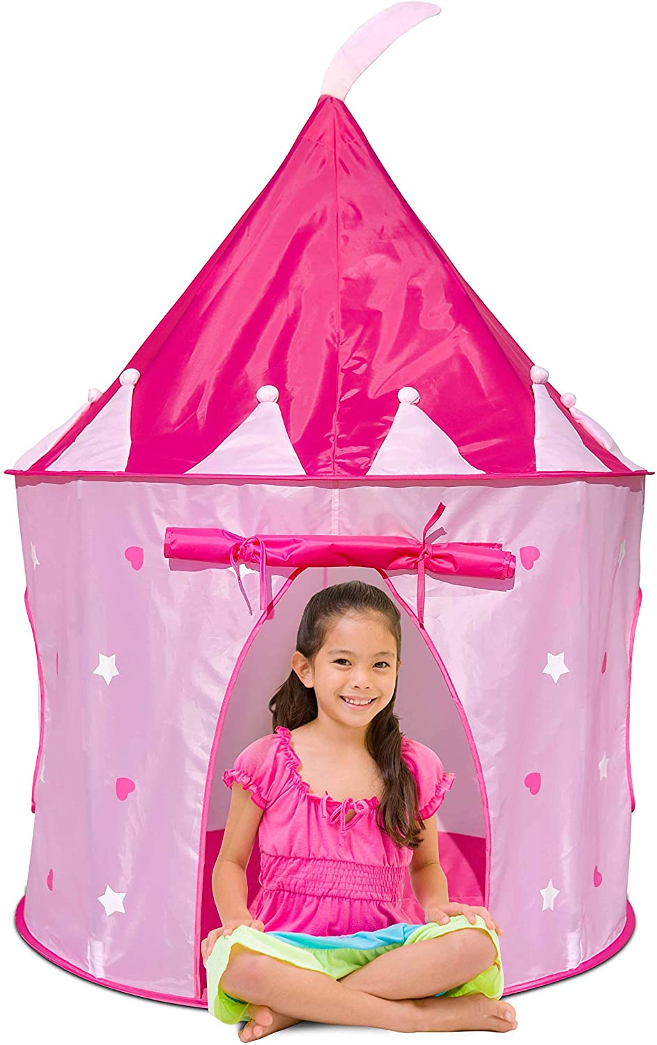 Princess Castle Play Tent With Glow In The Dark Stars Foldable with Carry Case