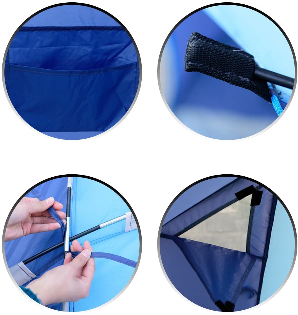 Timber Ridge Beach Tent Sun Shelter For 2-3 Person Easy Setup Outdoors with Carry Bag (Blue)