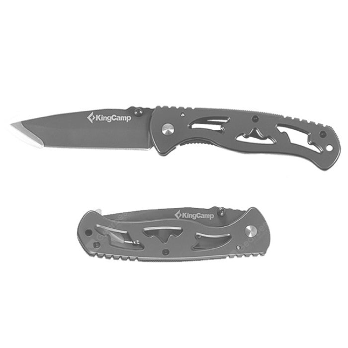 KingCamp Stainless Steel Folding Pocket Knife with Belt Clip for Men, Liner Lock, for Hunting, Camping, Finishing, Survival Outdoor, EDC
