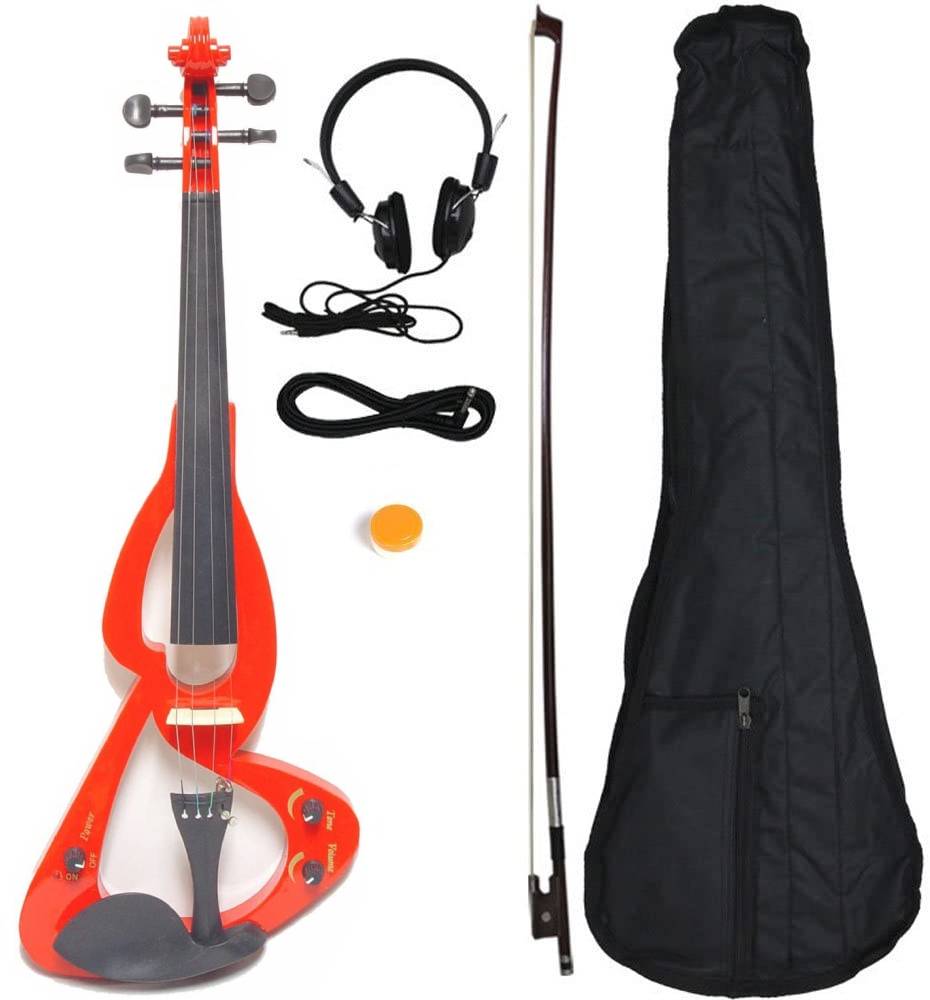 Electric/Silent Violin Full Size 4/4 Starter Kit (Multi-Color)