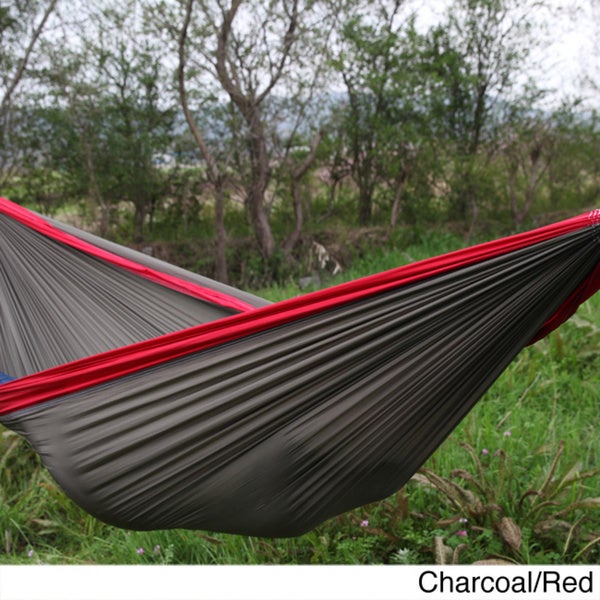 Parachute Nylon Fabric Travel Double Hammock for Camping Backpacking Hiking