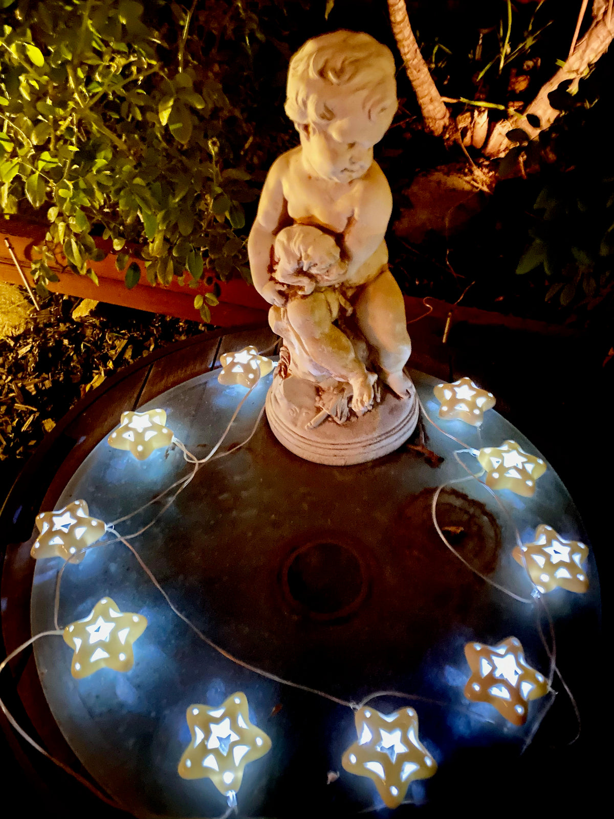 Outdoor Solar Garden Tree Auto Night Star String Light Porcelain 10-Stars